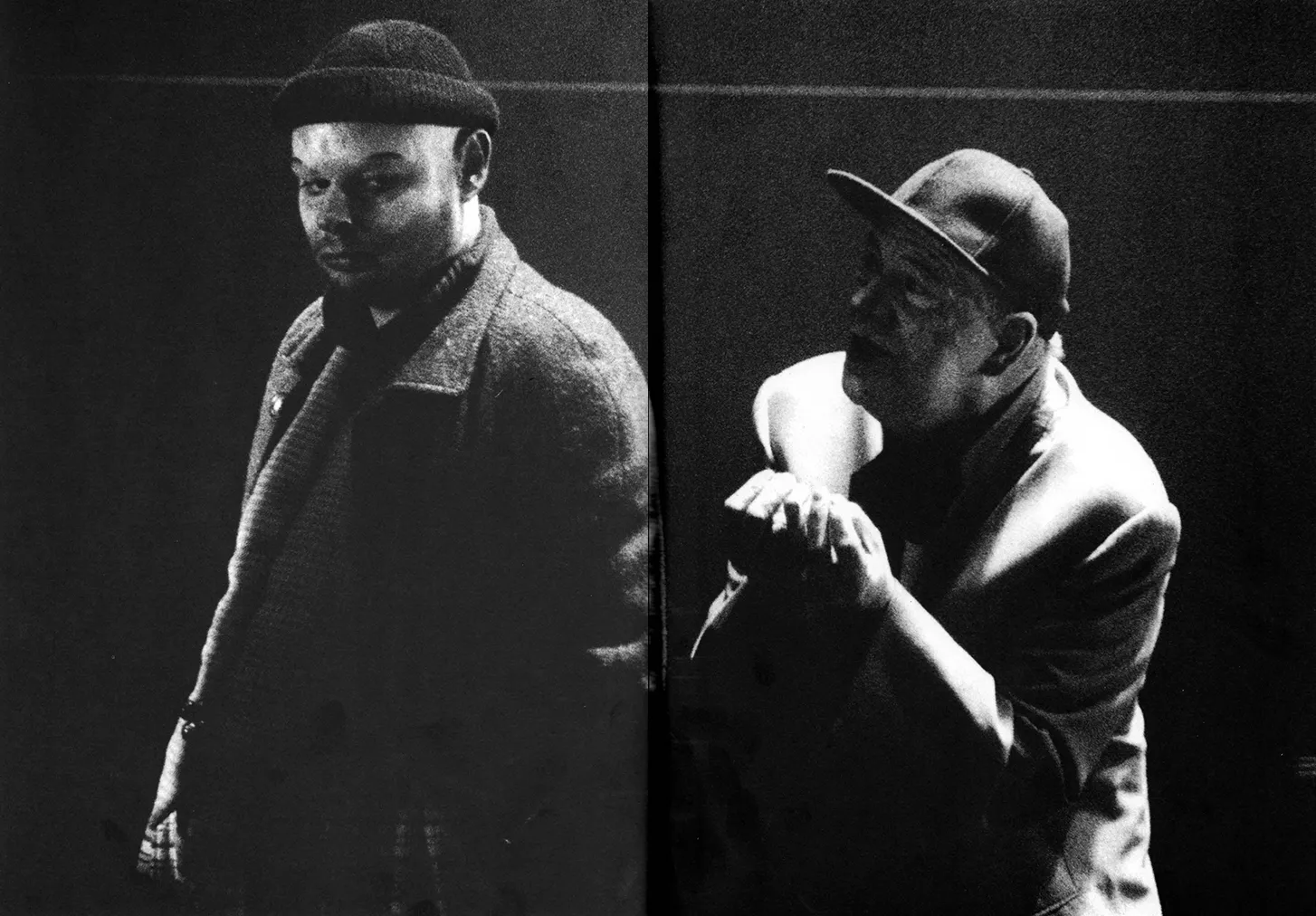 Philippe Jeusette, le dealer, Christian Maillet, le client. DANS LA SOLITUDE DES CHAMPS DE COTON, mise en scène de Philippe Sireuil. Photo Danièle Pierre.