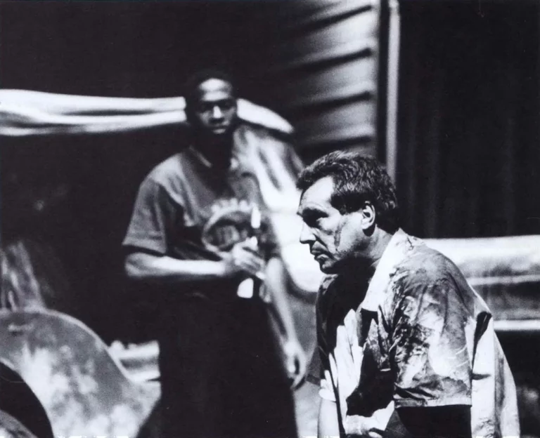 COMBAT DE NÈGRE ET DE CHIENS, mise en scène Miguel Narros, Madrid, avril 1990