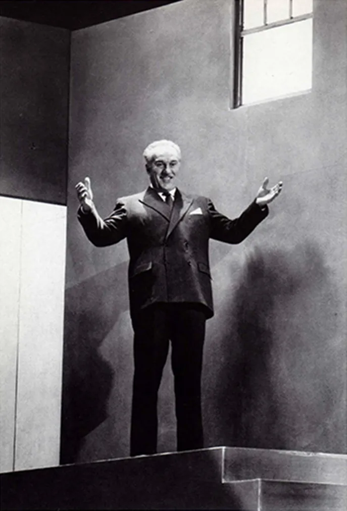 Michel Piccoli, Jacqueline Maillan. LE RETOUR AU DÉSERT, mise en scène Patrice Chéreau. Théâtre du Rond-Point, 1988.