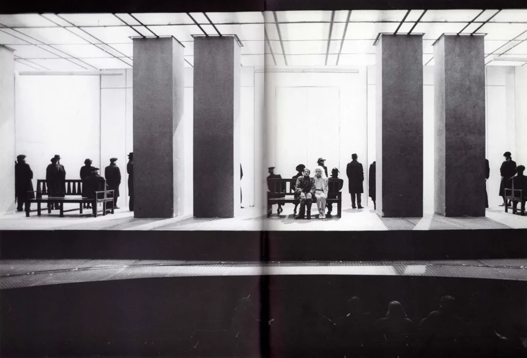 Max Tidof, Corinna Kirchhoff, Roberto Zucco, mise en scène Peter Stein, Schaubühne am Lehiner Platz, Berlin avril 1990