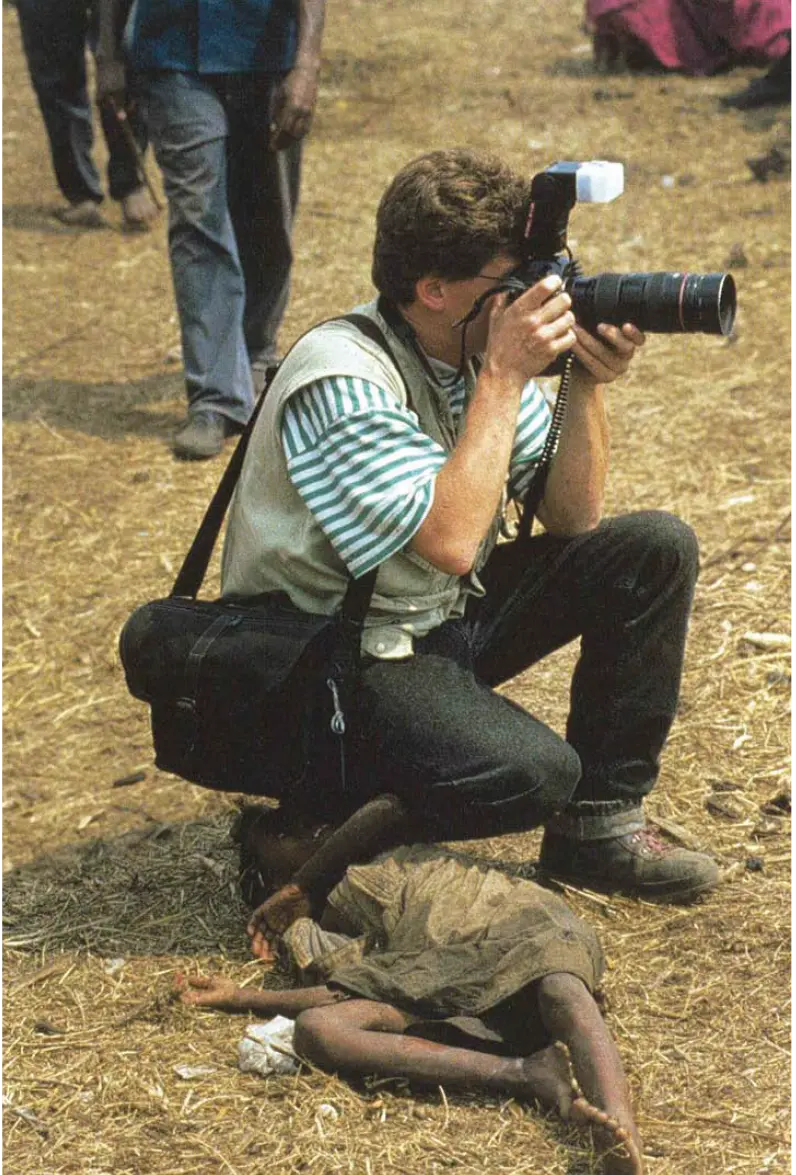 Goma 1994. Photo Jean-Michel Turpin, Agence Gamma, publiée par Le Monde Diplomatique pour l’article « Un génocide sans images», septembre 1994.