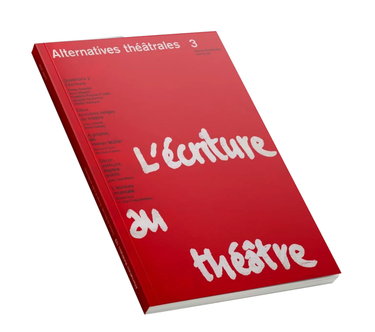 L'écriture au théâtre-Couverture du Numéro 3 d'Alternatives Théâtrales