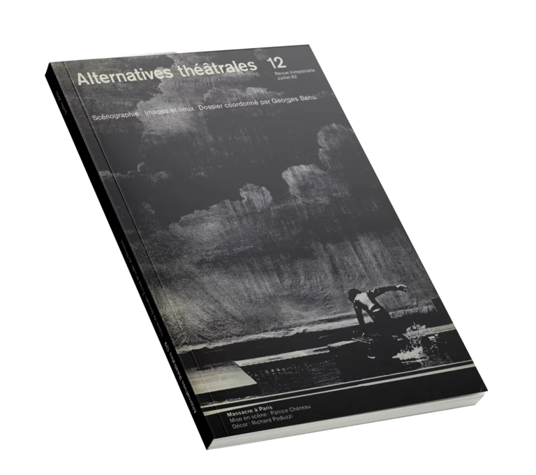 Scénographie images et lieux-Couverture du Numéro 12 d'Alternatives Théâtrales