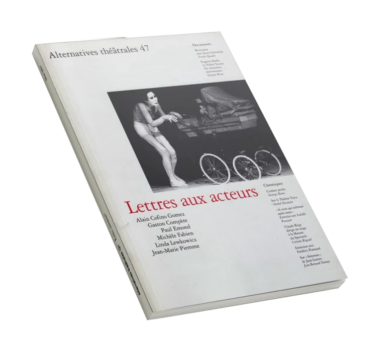 Lettres aux acteurs-Couverture du Numéro 46 d'Alternatives Théâtrales