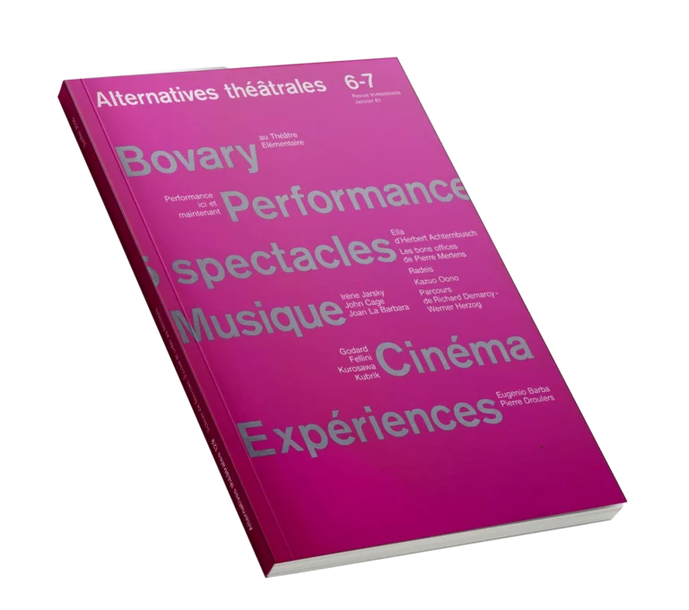 AT 6-7-Couverture du Numéro 6-7 d'Alternatives Théâtrales