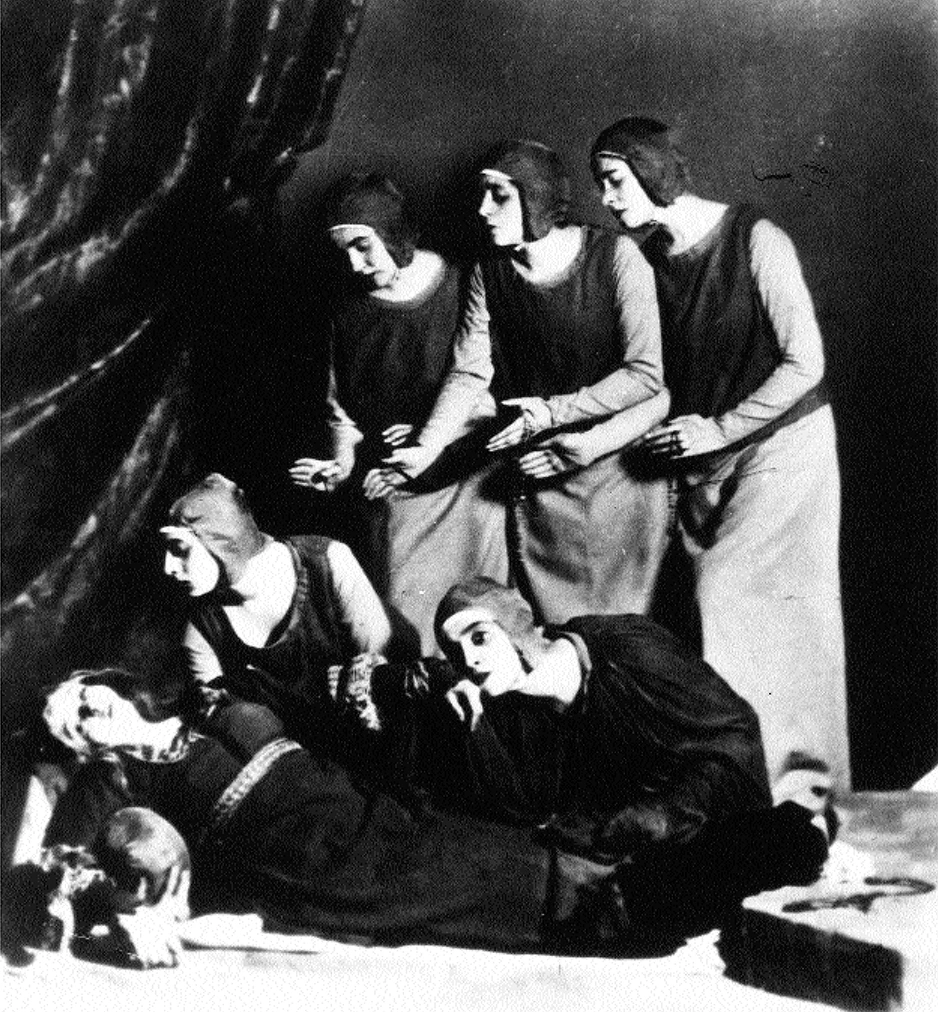 SŒUR BÉATRICE de Maeterlinck, 1906, mise en scène de V. Meyerhold, Théâtre Komissarjevskaïa (D. R.)