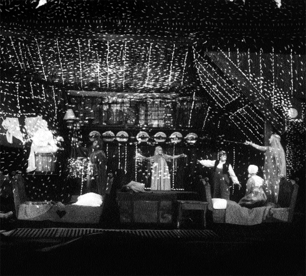 L’OISEAU BLEU de Maeterlinck, mise en scène de K. Stanislavski, 1908, acte l.