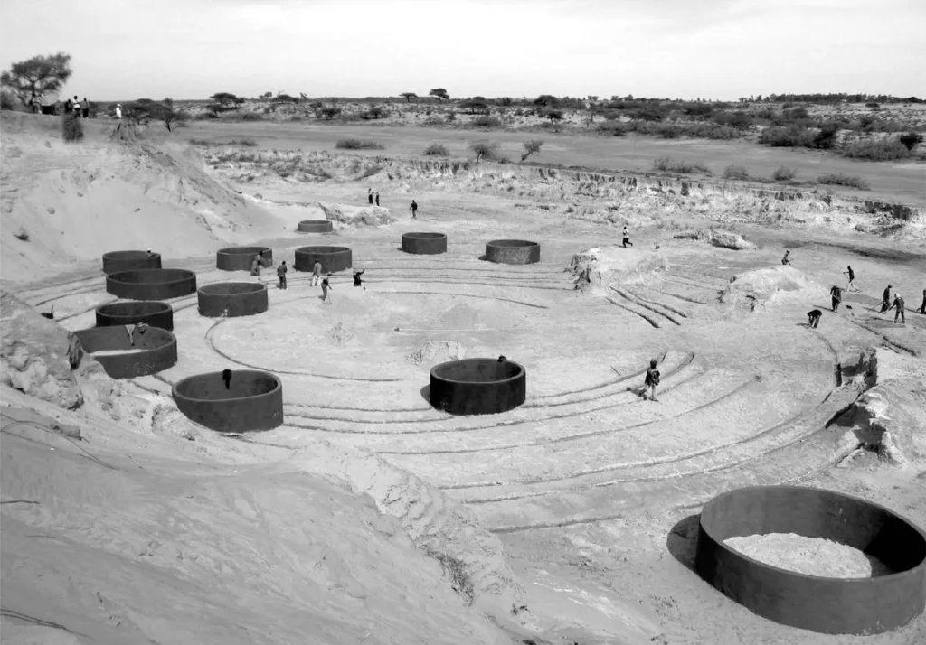 Photo de tournage de L’INSULTE FAITE AU PAYSAGE, 2005.