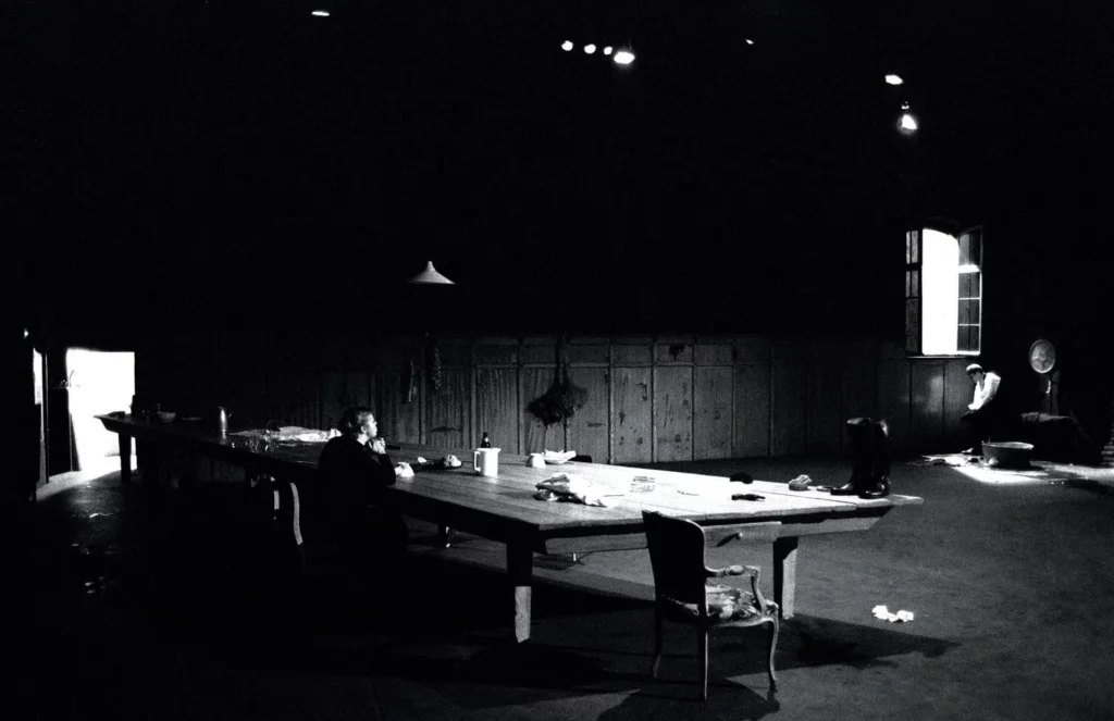 Dominique Grosjean et Marc Schreiber dans MADEMOISELLE JULIE d’August Strindberg. Photo Danièle Pierre.