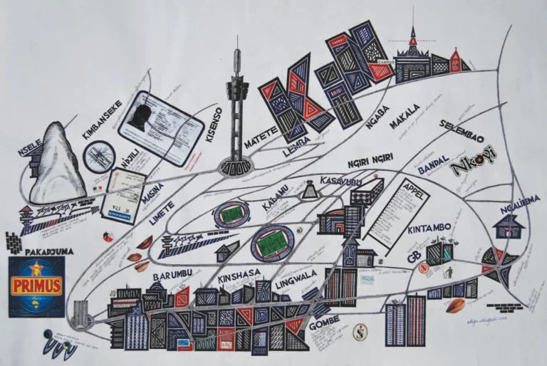 Carte imaginaire de Kin par Mega Mingiedi