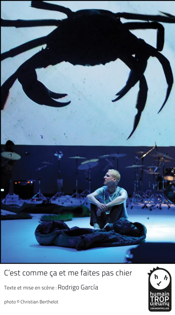 Melchior Derouet, C’est comme ça et me faites pas chier, texte et mise en scène Rodrigo García, Festival d’Avignon, 2010. Photo Christian Berthelot.