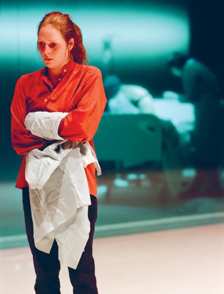 Émilie Meinguet dans Quarante-et-un de Transquinquennal, 2014. - Photo Herman Sorgeloos.