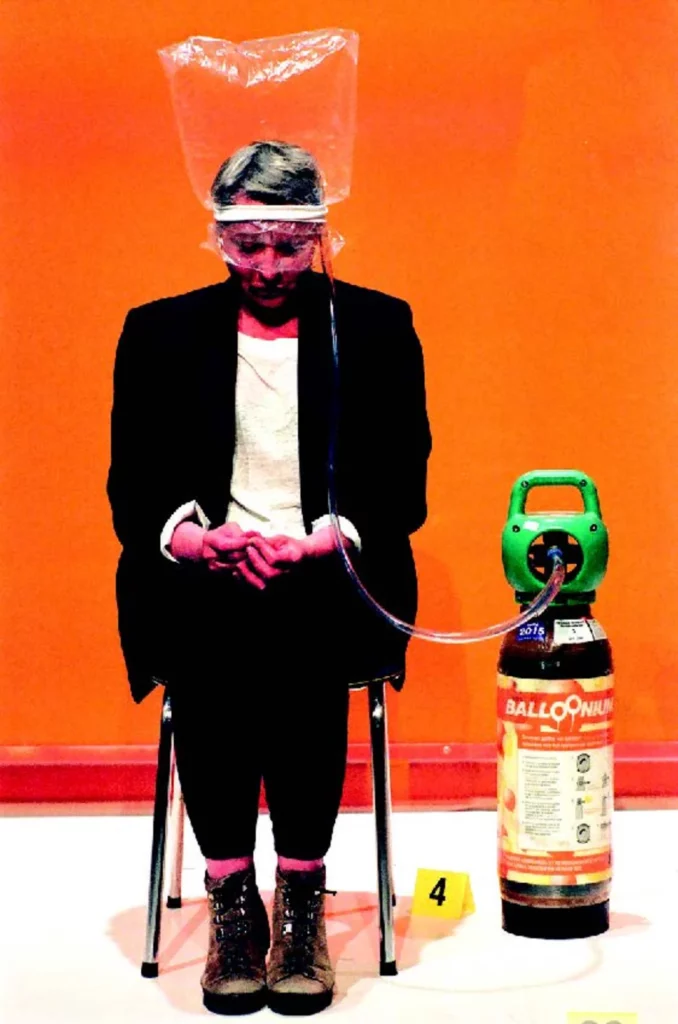 Nathalie Cornet dans Quarante-et-un de Transquinquennal, 2014.Photos Herman Sorgeloos.