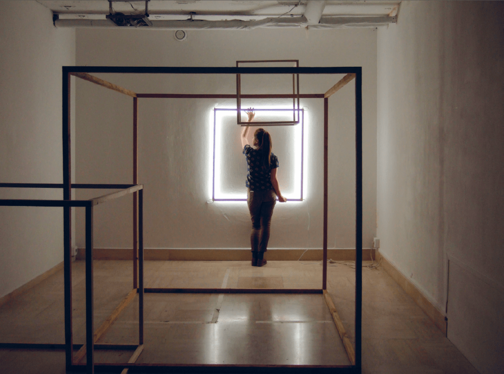 Jovita Negro dans Studio Espace construit 2, Pavillon Bosio, 2017. Photo Dominique Drillot.