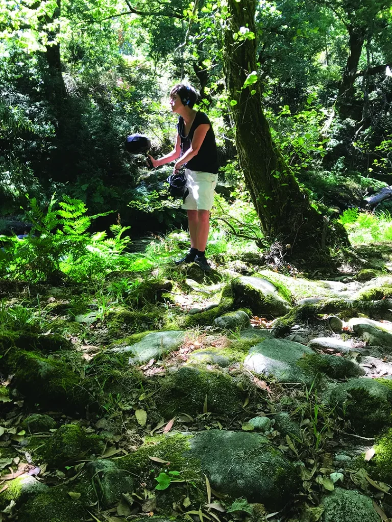 Prise de son pour Alveolus, pièce radiophonique réalisée par Anne Lepère, 2021.