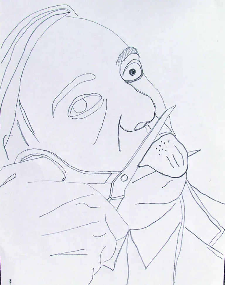 Apparitions, conception Diederik Peeters, 2017-2020. Dessin Mr. Peeters.