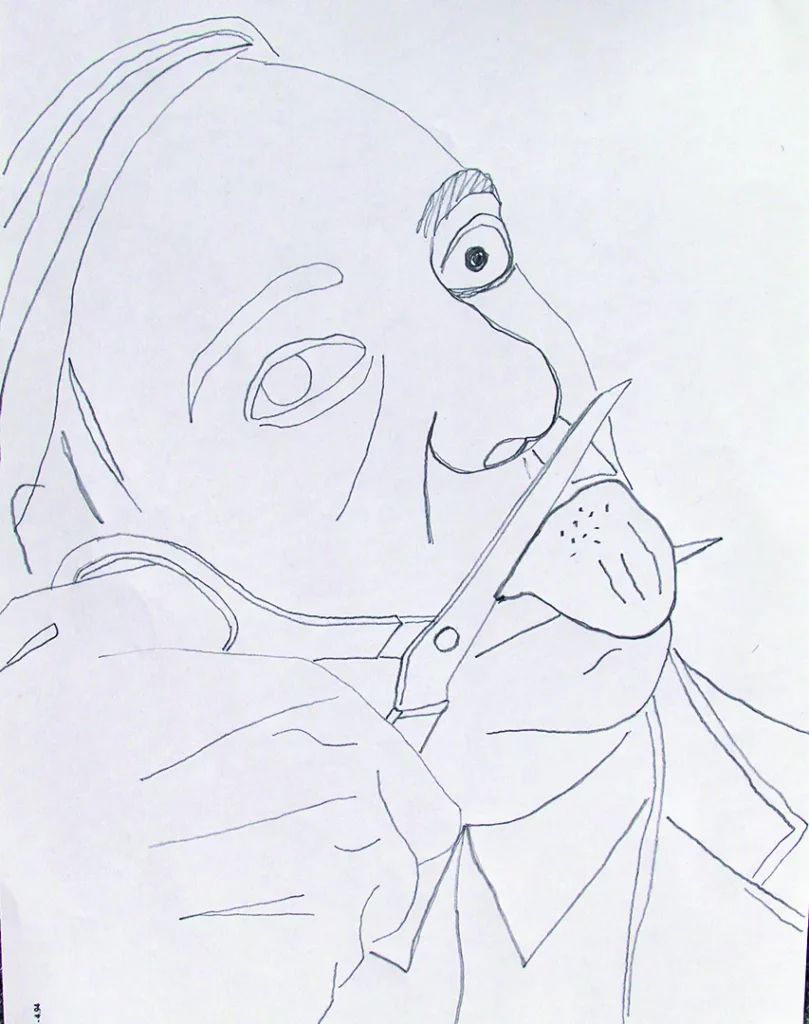 Apparitions, conception Diederik Peeters, 2017-2020. Dessin Mr. Peeters.