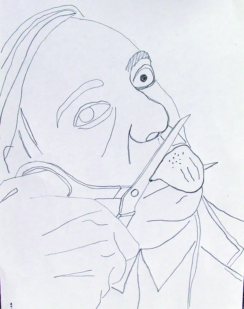 Apparitions, conception Diederik Peeters, 2017-2020. Dessin Mr. Peeters.