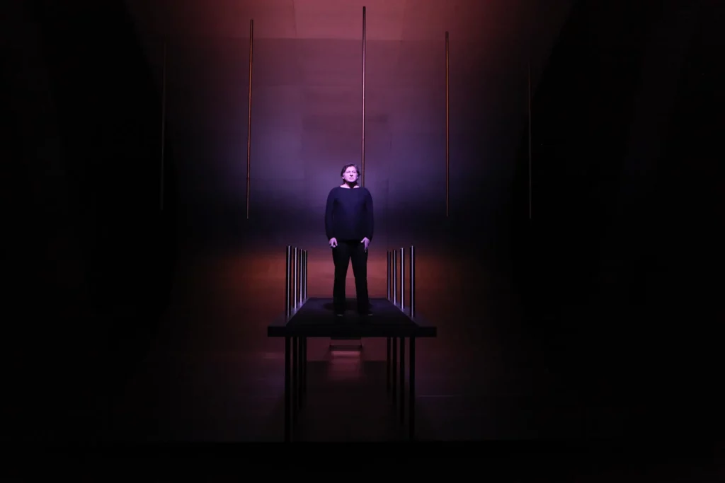 Jean-Quentin Châtelain dans ODE MARITIME de Fernando Pessoa, mise en scène Claude Régy, Théâtre Vidy-Lausanne, juin 2009. Photo Mario Del Curto.