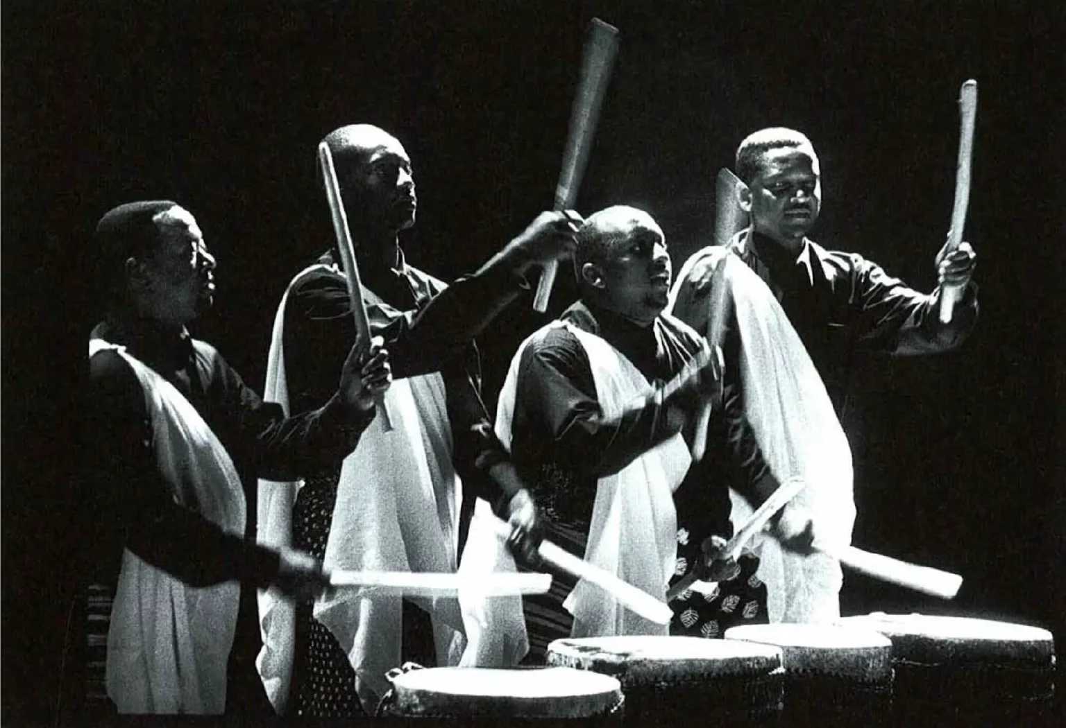 Jean-Marie Muyango, Dorcy Rugamba, Augustin Majyambere, Massamba, RWANDA 94. Photo Thilo Beu.