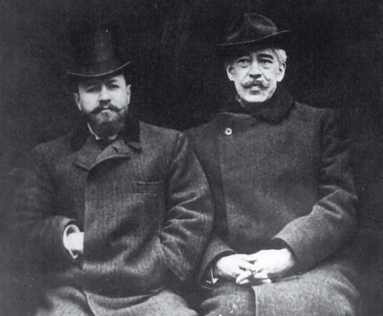 Nemirovitch-Dantchenko et Konstantin Stanislavski à Berlin en 1906 lors de la tournée du Théâtre d’Art. Photo Musée du Théâtre d’Art de Moscou.