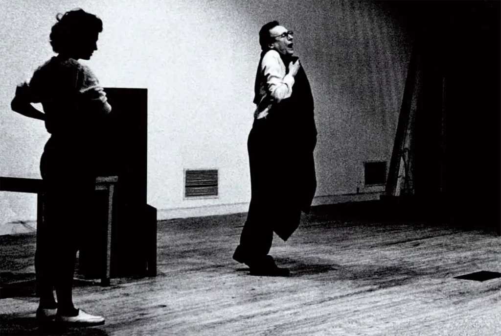 Pascale Poirel et Antoine Vitez à l’école de Chaillot en 1988. Photo Fejria Deliba.
