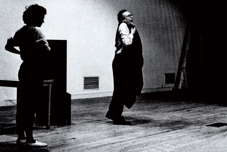 Pascale Poirel et Antoine Vitez à l’école de Chaillot en 1988. Photo Fejria Deliba.