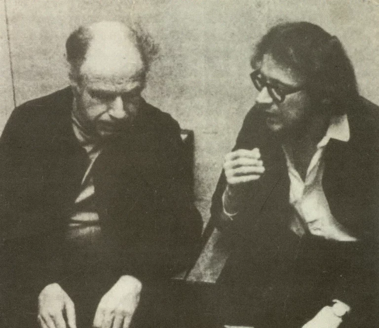 Peter Brook et Jerzy Grotowski en 1956. Photo D. R.