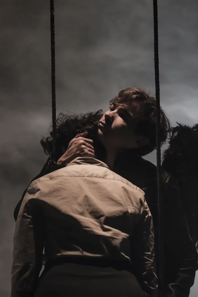 Amor Mundi d’après Hannah Arendt, conception et mise en scène Myriam Saduis, Théâtre Océan Nord, Bruxelles, 2015. Photo Serge Gutwirth