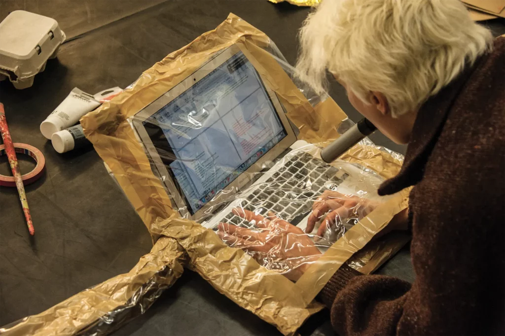 Florence Minder à La Bellone (Bruxelles), 2015. Photo Fabienne Cresens.