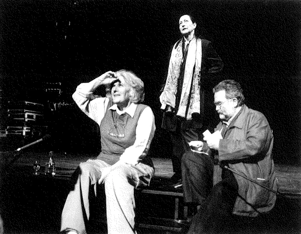 Ariane Mnouchkine, Michelle Kokosowski et Georges Banu. Photo Laure Vasconi