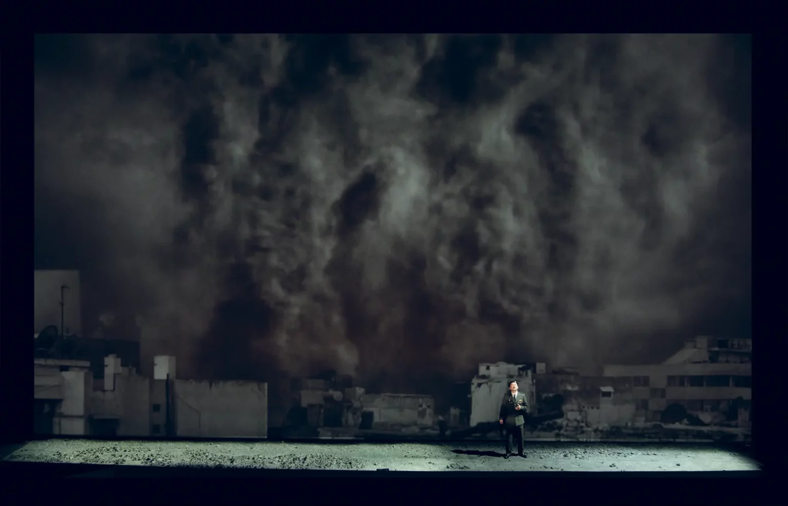 Idomeneo, mise en scène Robert Carsen, vidéo Will Duke, création au Teatro Real à Madrid, 2019. Photo Javier del Real.