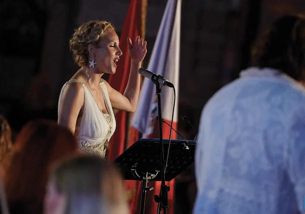 La Passion selon Stella,
Festival KotorArt, Place
de la cathédrale Saint-Tryphon, Kotor, le 13 juillet 2018,
Photo KotorArt, Duško Miljani.