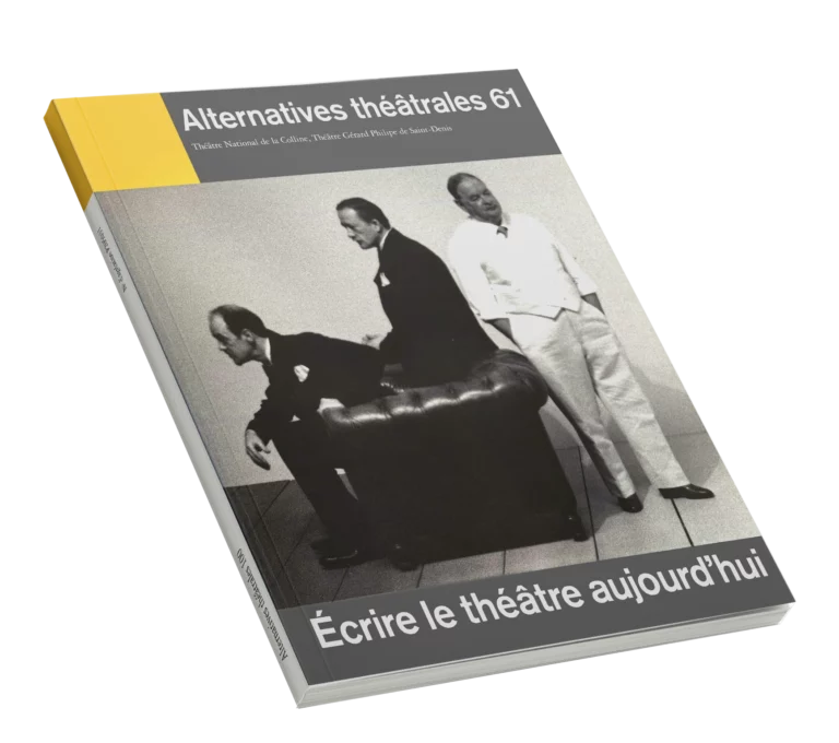 Écrire le théâtre aujourd'hui-Couverture du Numéro 61 d'Alternatives Théâtrales