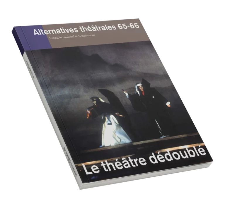 Le théâtre dédoublé-Couverture du Numéro 65-66 d'Alternatives Théâtrales