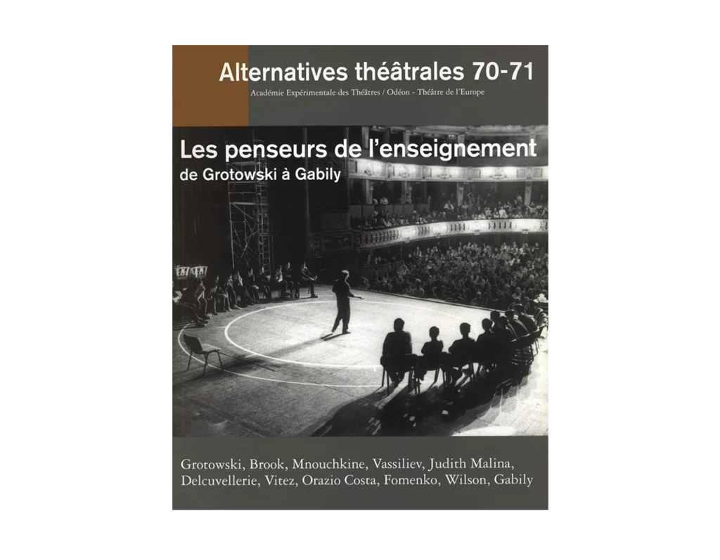 Les penseurs de l'enseignement- Couverture du Numéro 70-71 d'Alternatives Théâtrales
