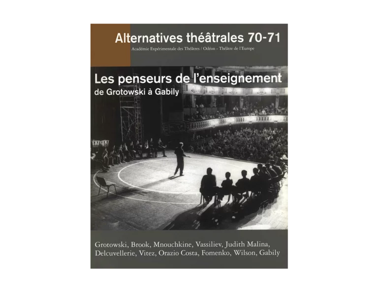 Les penseurs de l'enseignement- Couverture du Numéro 70-71 d'Alternatives Théâtrales