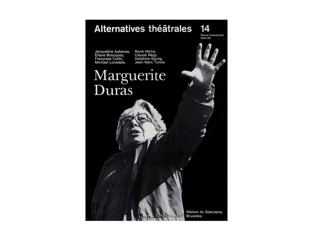 Marguerite Duras-Couverture du Numéro 14 d'Alternatives Théâtrales