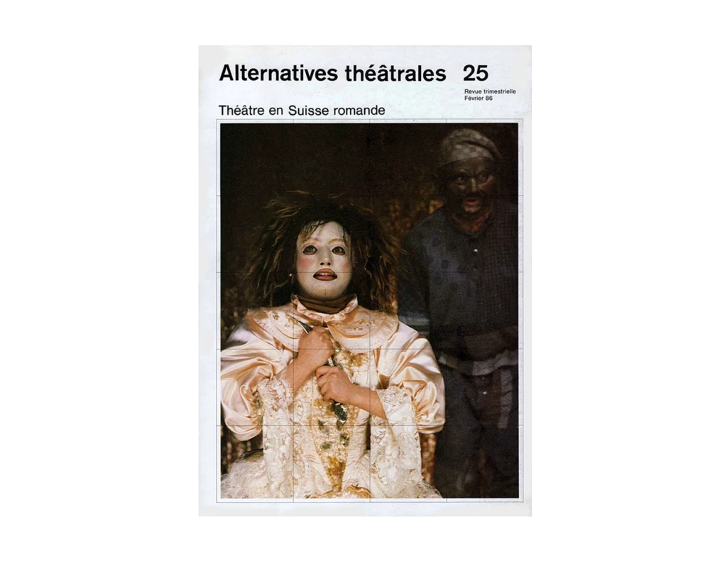 Le théâtre en Suisse Romande-Couverture du Numéro 25 d'Alternatives Théâtrales