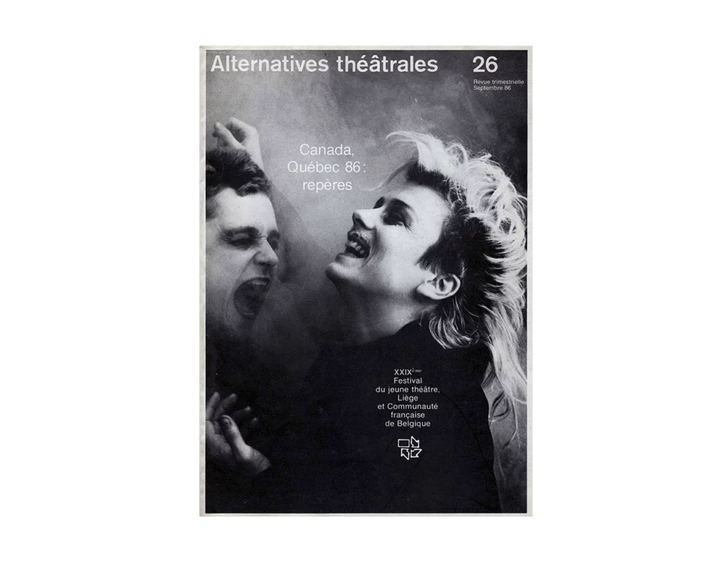 Canada Quebec 86 repères-Couverture du Numéro 26 d'Alternatives Théâtrales