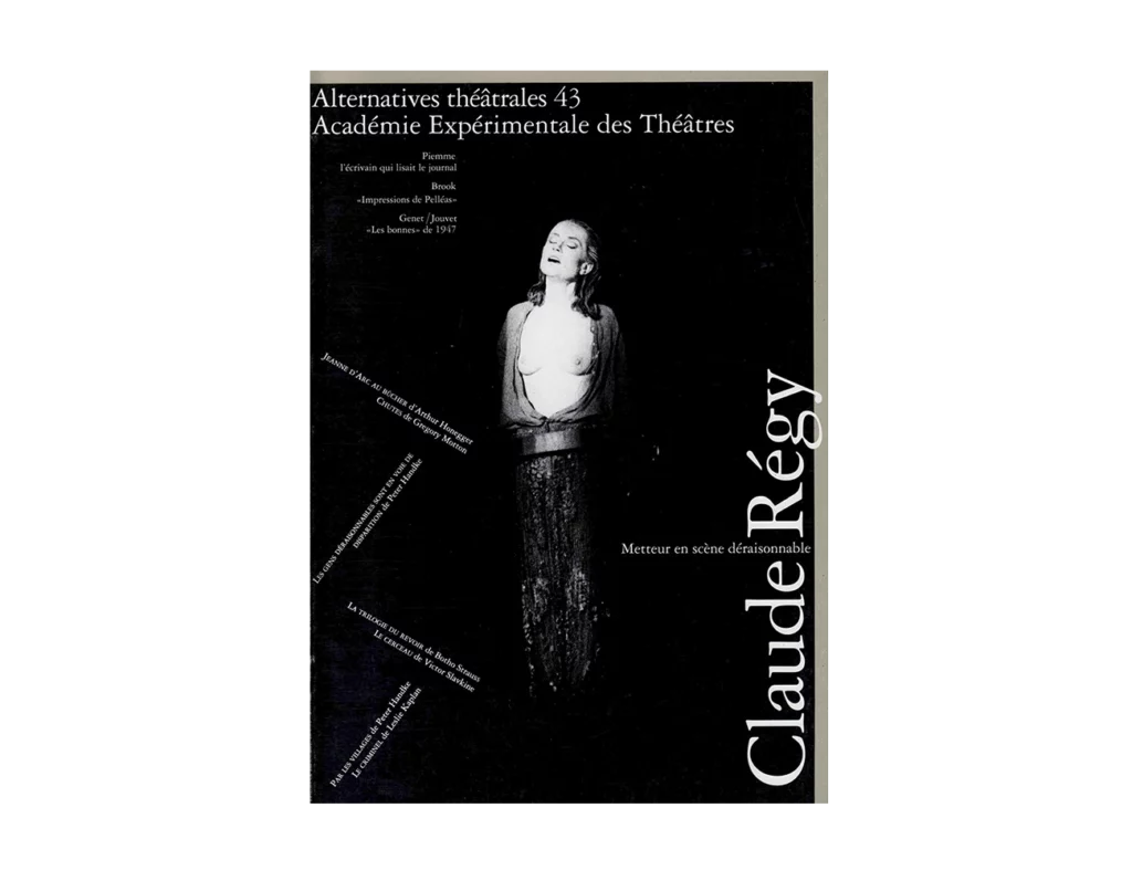Claude Regy-Couverture du Numéro 43 d'Alternatives Théâtrales