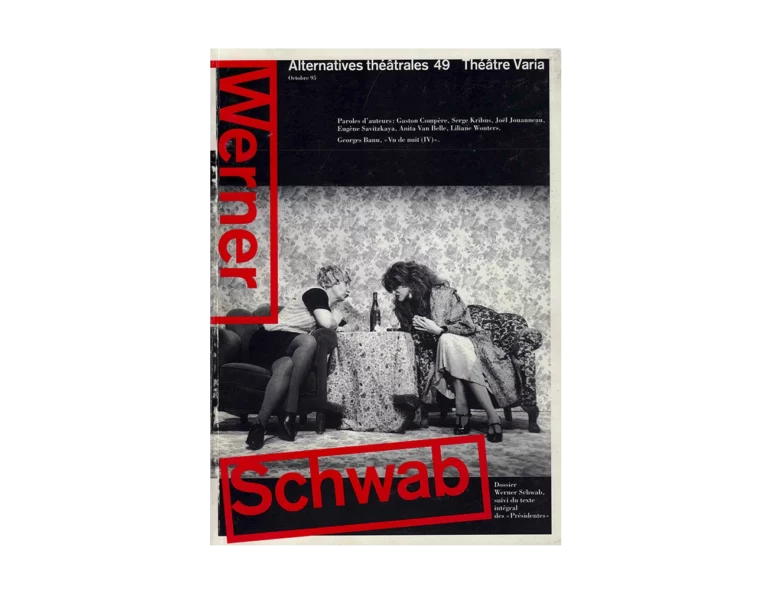 Werner Schwab-Couverture du Numéro 49 d'Alternatives Théâtrales