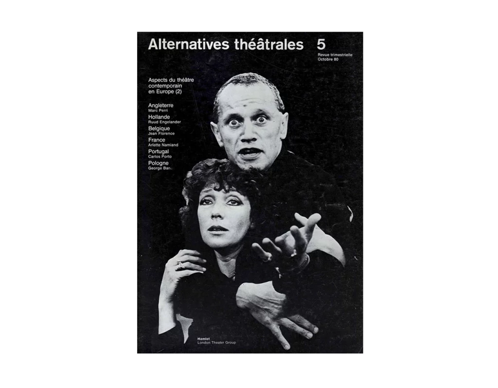 Aspect du théâtre contemporain en Europe-Couverture du Numéro 5 d'Alternatives Théâtrales