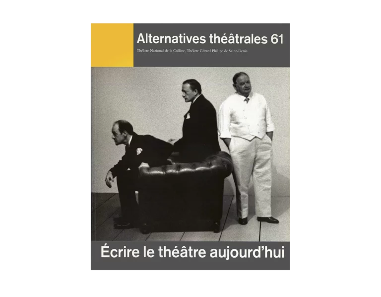 Écrire le théâtre aujourd'hui-Couverture du Numéro 61 d'Alternatives Théâtrales