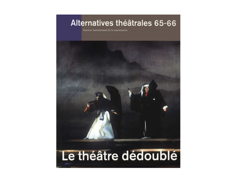 Le théâtre dédoublé-Couverture du Numéro 65-66 d'Alternatives Théâtrales