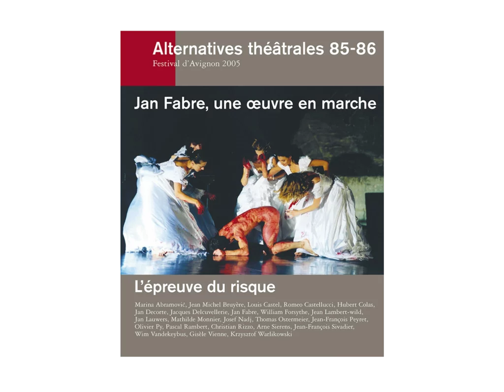 L'épreuve du risque-Couverture du Numéro 85-86 d'Alternatives Théâtrales