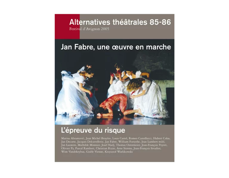 L'épreuve du risque-Couverture du Numéro 85-86 d'Alternatives Théâtrales